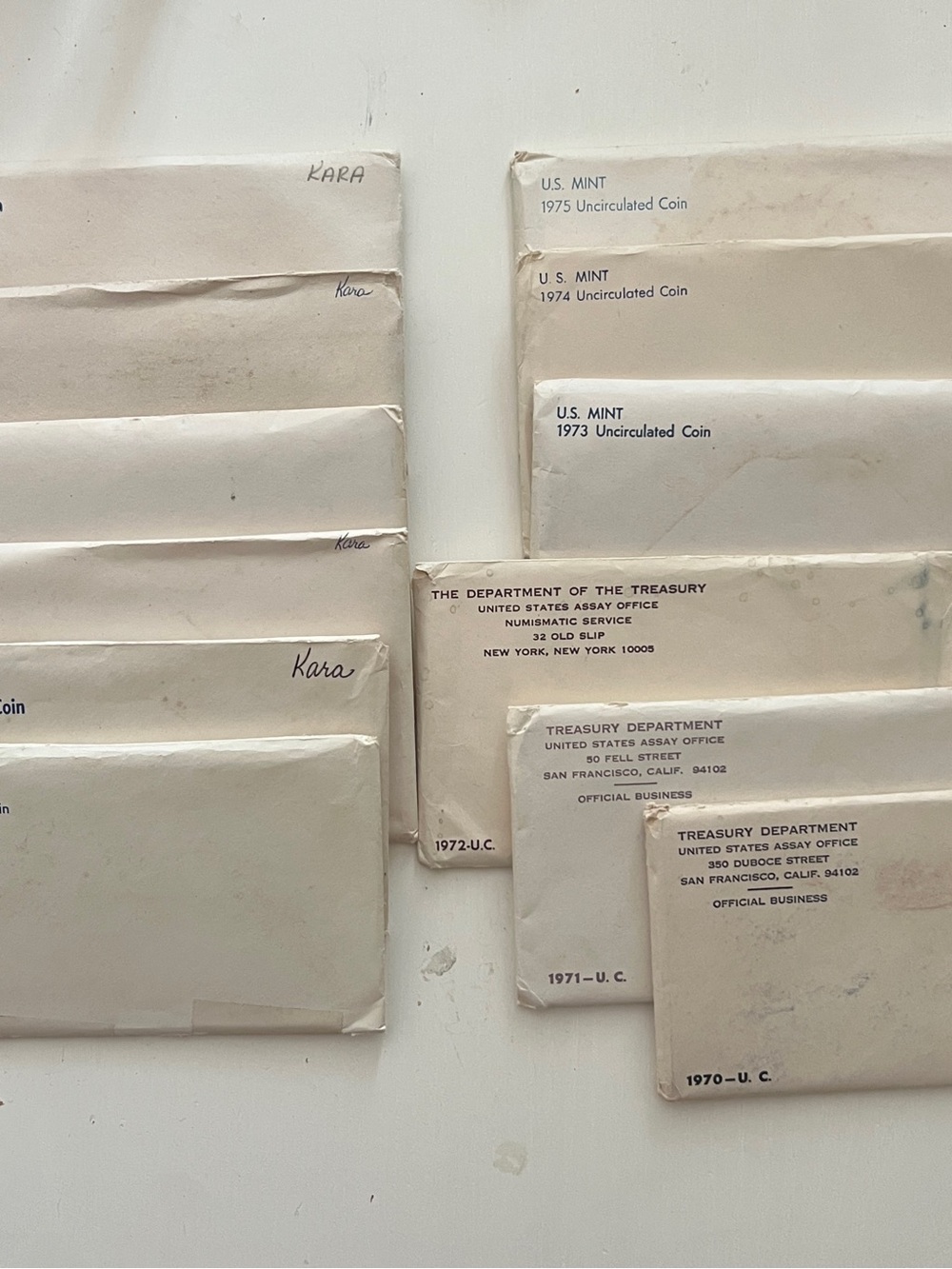 1970-1981 uncirculated us coin mint set - lot of 12 - Picture 1 of 12